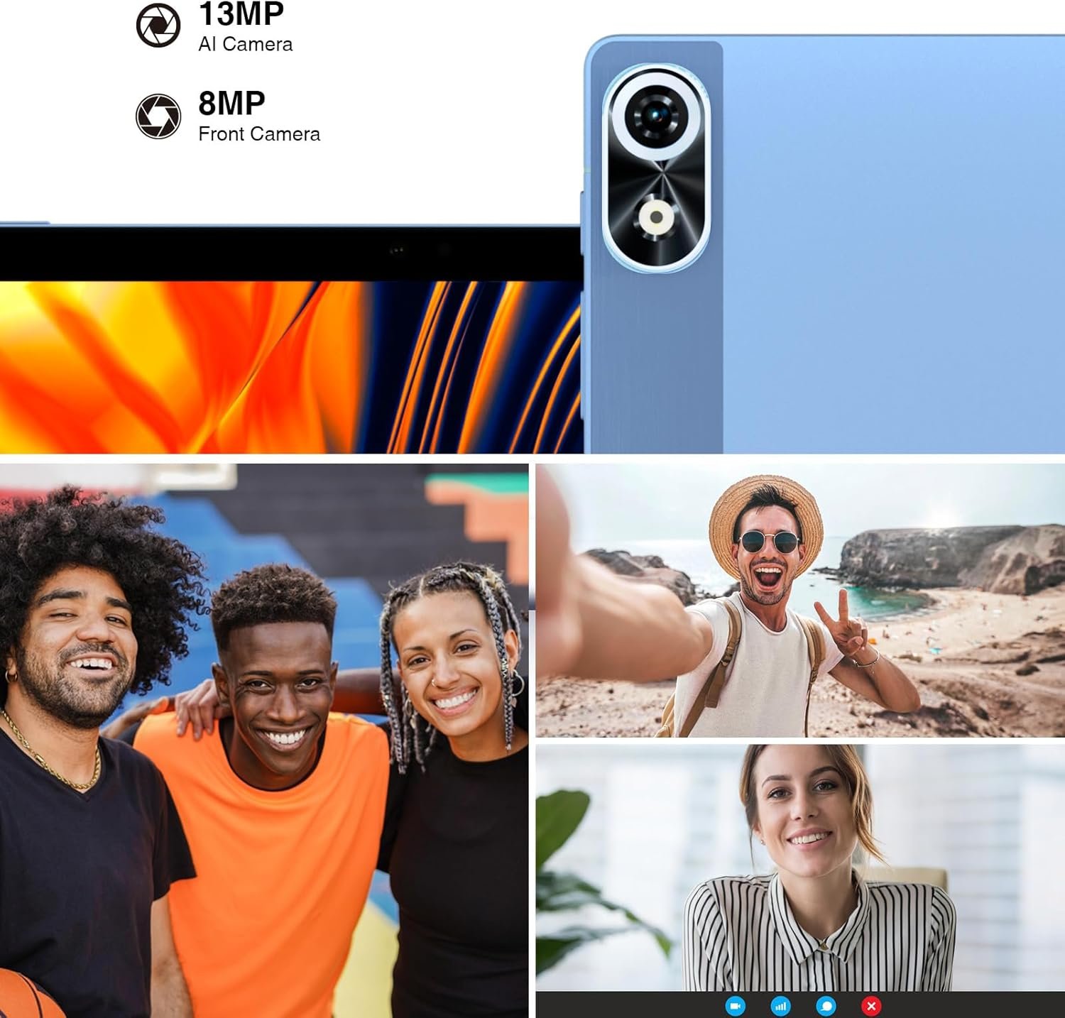 Планшет 10.5" Full HD Doogee T10 Plus 8/256Gb 4G 2-SIM 8 ядер Android 13 8250 mAh Голубой, фото №6