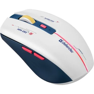 Мышка Defender Dila MM-282 Wireless White/Blue (52282), фото №6 Мышка Defender Dila MM-282 Wireless White/Blue (52282), фото №6
