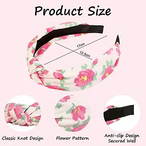 Обруч Рожевий Квітковий візерунок, 4 шт synthetic.ua - Фото 1