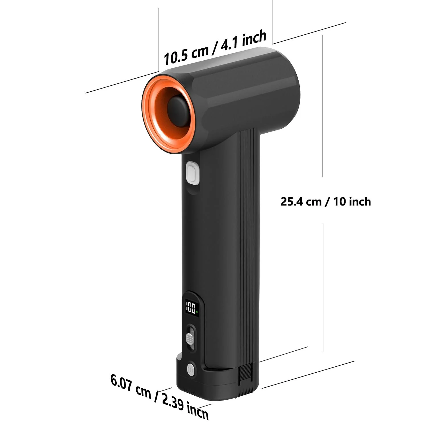 Воздуходувка Kica JetFan Max Электрическая, для сухой пылеуборки, металлическая, сжатый воздух и пыль, сушилка для автомобиля, воздушный поток 331 км/ч - для листьев, снега, капель воды из автомобиля и пыли, фото №7