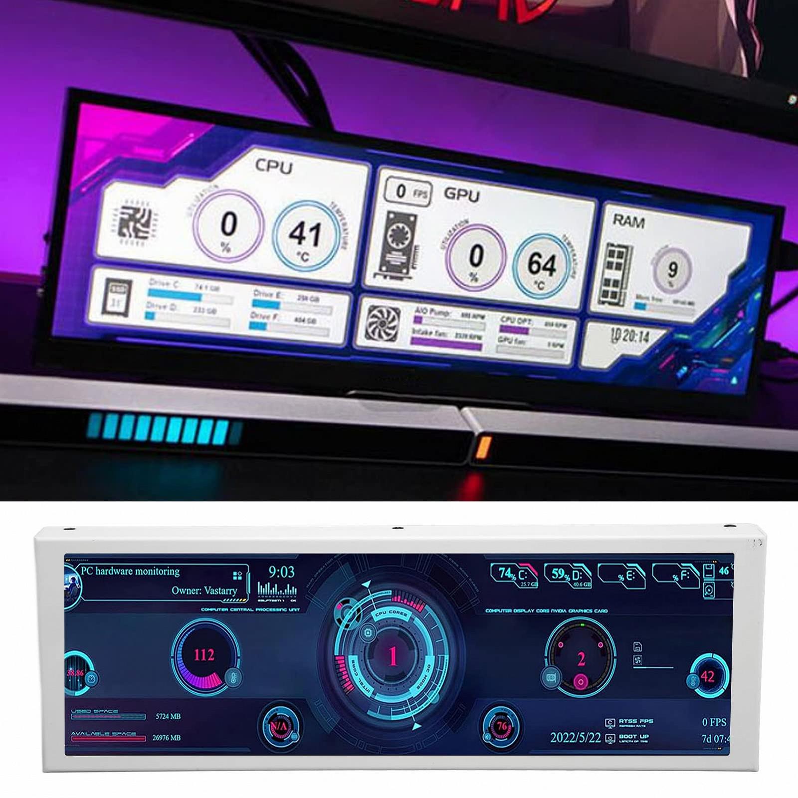 Монитор температуры PC Bewinner 7.9 дюймов USB IPS металлический корпус, фото №3 Монитор температуры PC Bewinner 7.9 дюймов USB IPS металлический корпус, фото №3