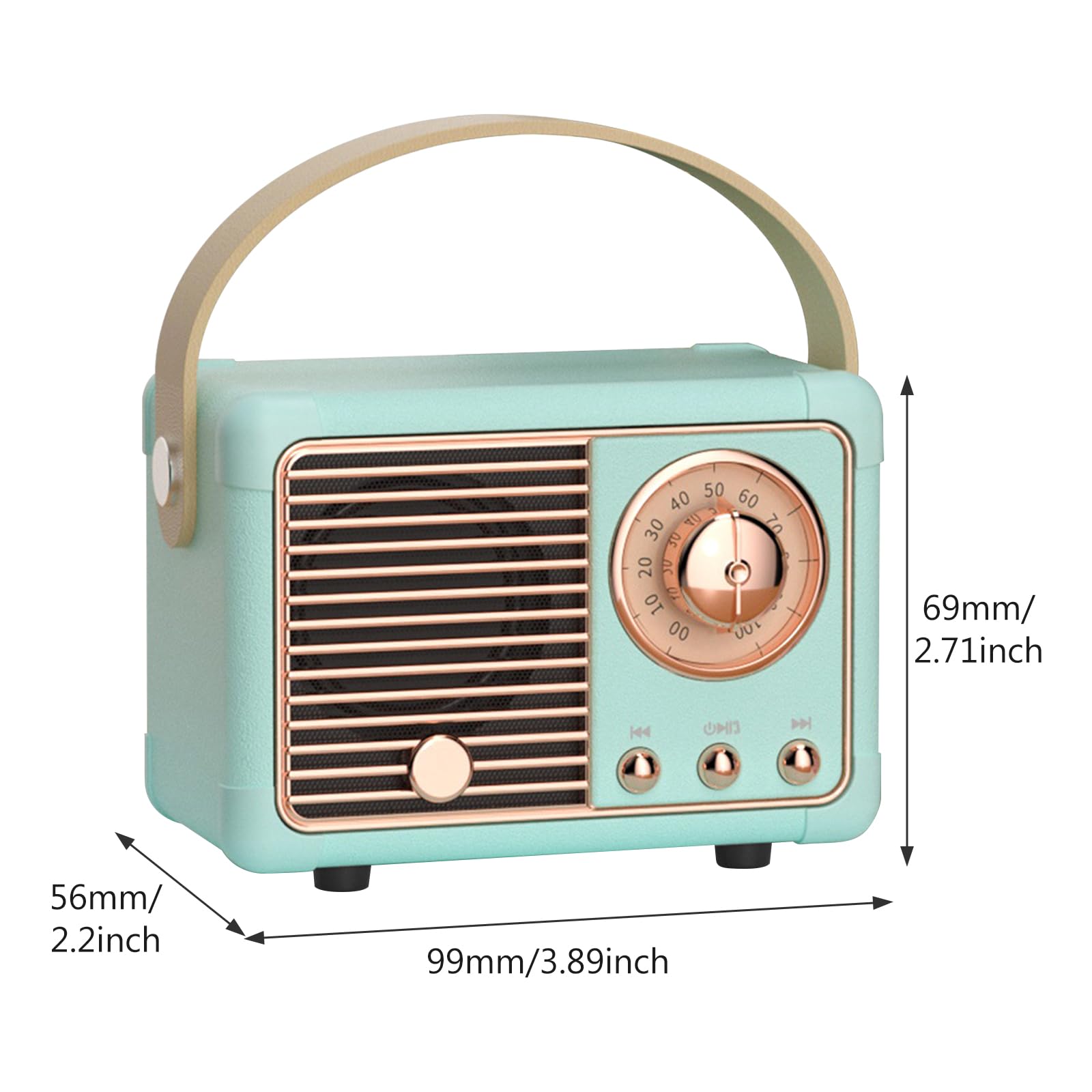 Ретро Bluetooth Портативна колонка Mini Nostalgia Radio Old Fashioned Classic Style TF Card Function Безпровідний Зв'язок м'ятний зелений, фото №2 Ретро Bluetooth Портативна колонка Mini Nostalgia Radio Old Fashioned Classic Style TF Card Function Безпровідний Зв'язок м'ятний зелений, фото №2