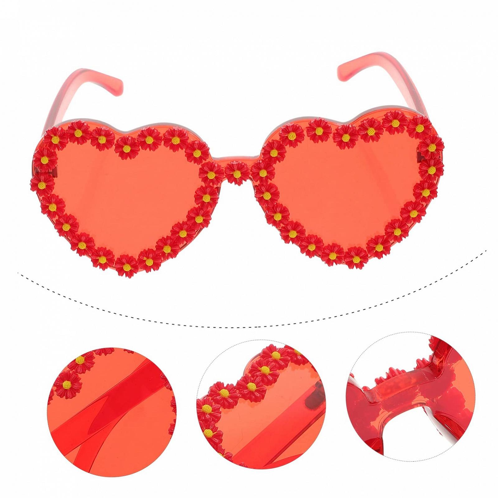 Сонцезахисні окуляри Серце (2 шт.) PACKOVE Ретро ромашка, фото №2