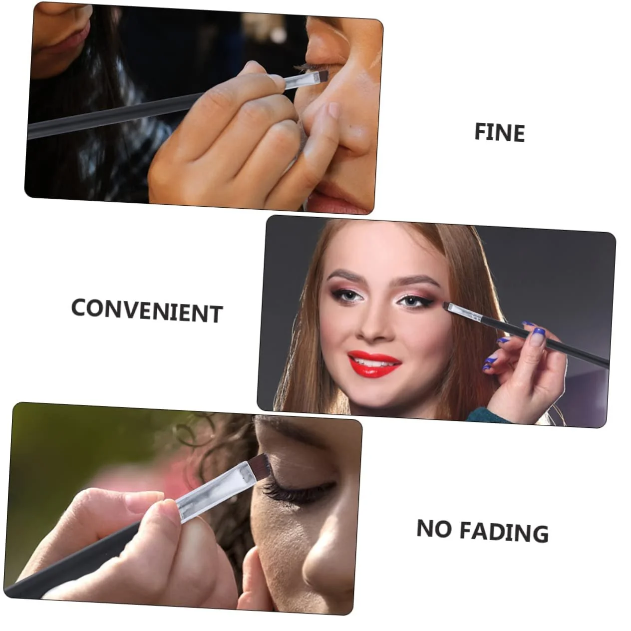 Кисти Beavorty для бровей угловые, для макияжа глаз, портативные, для основы, мини-Кисти для румян, Кисти для теней, для смешивания, дорожные, деревянная ручка, 10 штук в упаковке, фото №4