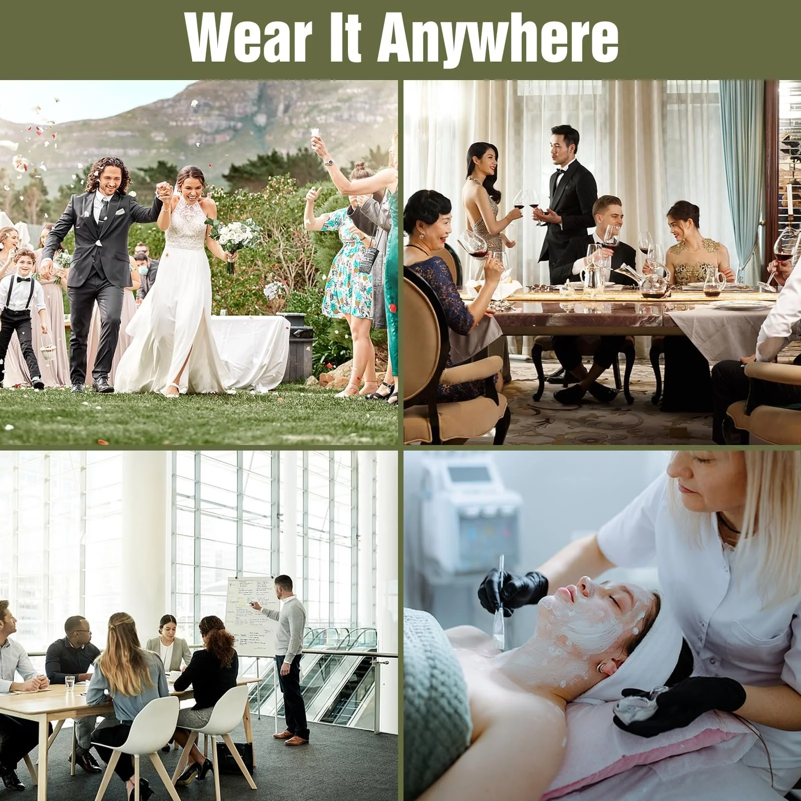 Обруч Оксамитовий плетений (2 шт.) Чорний, Темно-зелений, фото №6