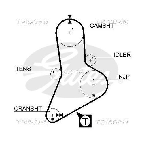Комплект ремня ГРМ TRISCAN 8647 10011 для FIAT RENAULT, фото №2
