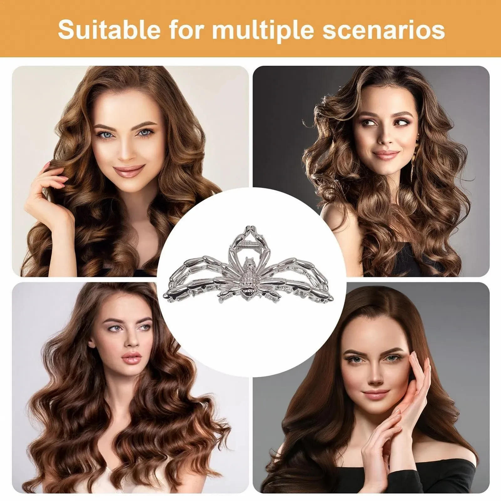 Заколка для волосся No Brand Павук з павутиною, фото №4 Заколка для волосся No Brand Павук з павутиною, фото №4