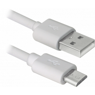 Дата кабель USB08-10BH USB Micro white 3m Defender 87468, фото №1