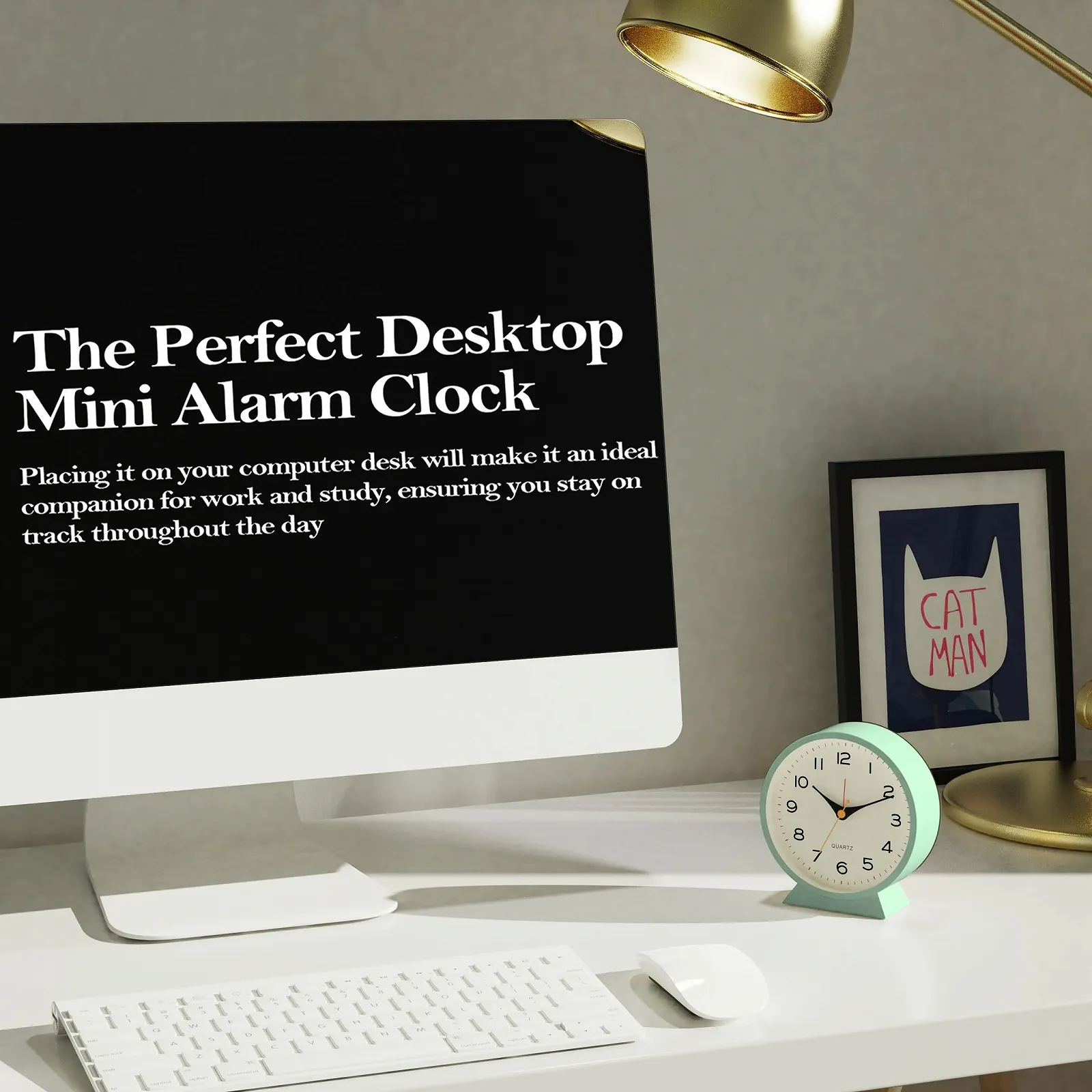 Аналоговый будильник AYRELY®, 4,5 дюйма, маленький ретро настольный часок с питанием от батареек, тихий металлический настольный часок с подсветкой для гостиной, спальни, прикроватной тумбочки, полки (зеленый), фото №4 Аналоговый будильник AYRELY®, 4,5 дюйма, маленький ретро настольный часок с питанием от батареек, тихий металлический настольный часок с подсветкой для гостиной, спальни, прикроватной тумбочки, полки (зеленый), фото №4