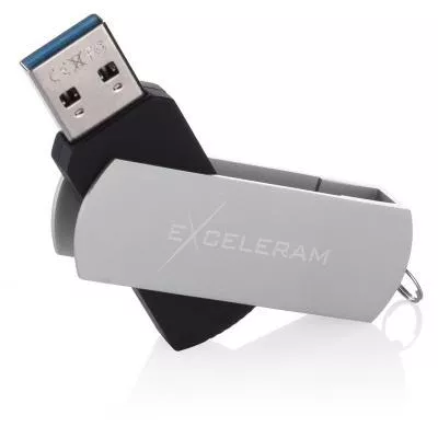 USB флеш-накопитель Exceleram 128GB P2 Series Silver/Black USB 3.1 Gen 1 EXP2U3SIB128, фото №3
