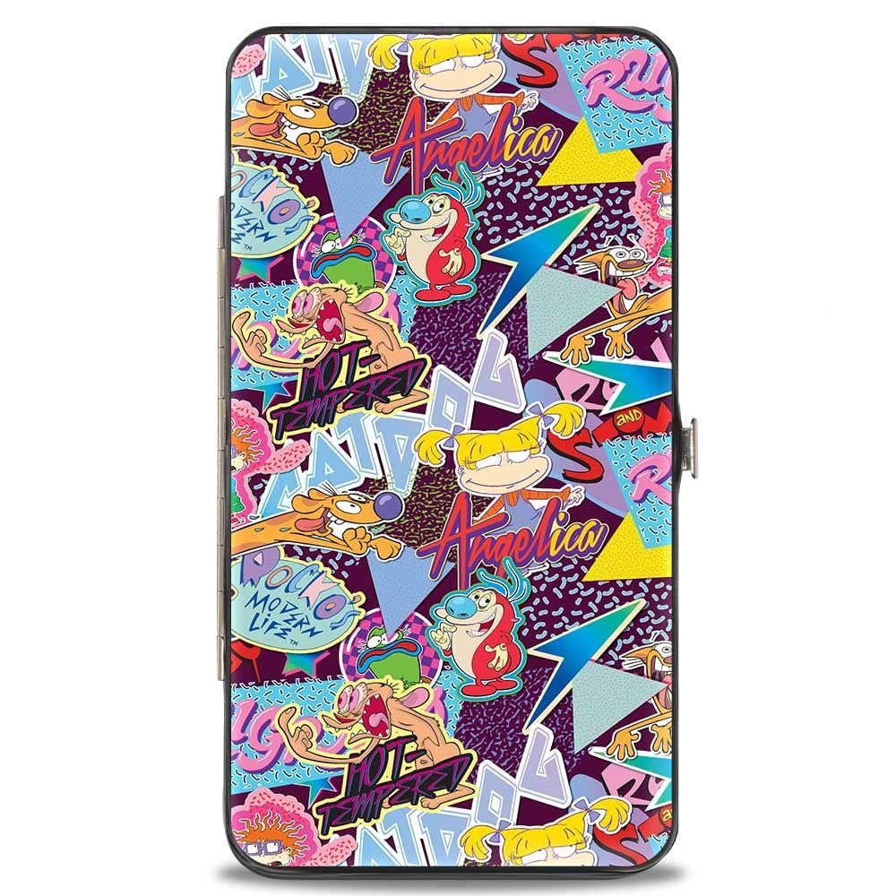 Кошелек с застежкой Buckle-Down - Nick 90's Logos/7-Show Characters, Purple/Multi, разноцветный, фото №2