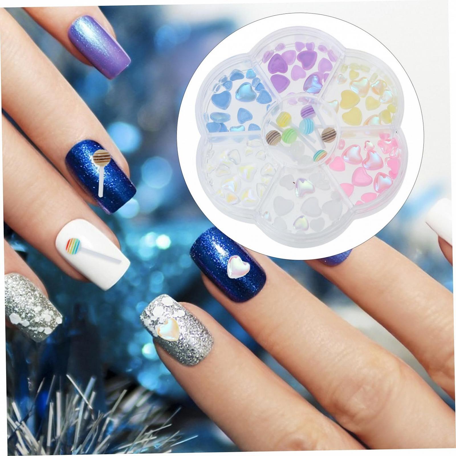 FRCOLOR Декоративні скляні камені у формі серця,різні дизайни для творчого манікюру та нейл-арту, фото №9