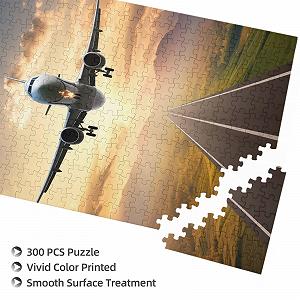 Деревянный пазл Самолет 300 деталей с коробкой для хранения synthetic.ua - Фото 1