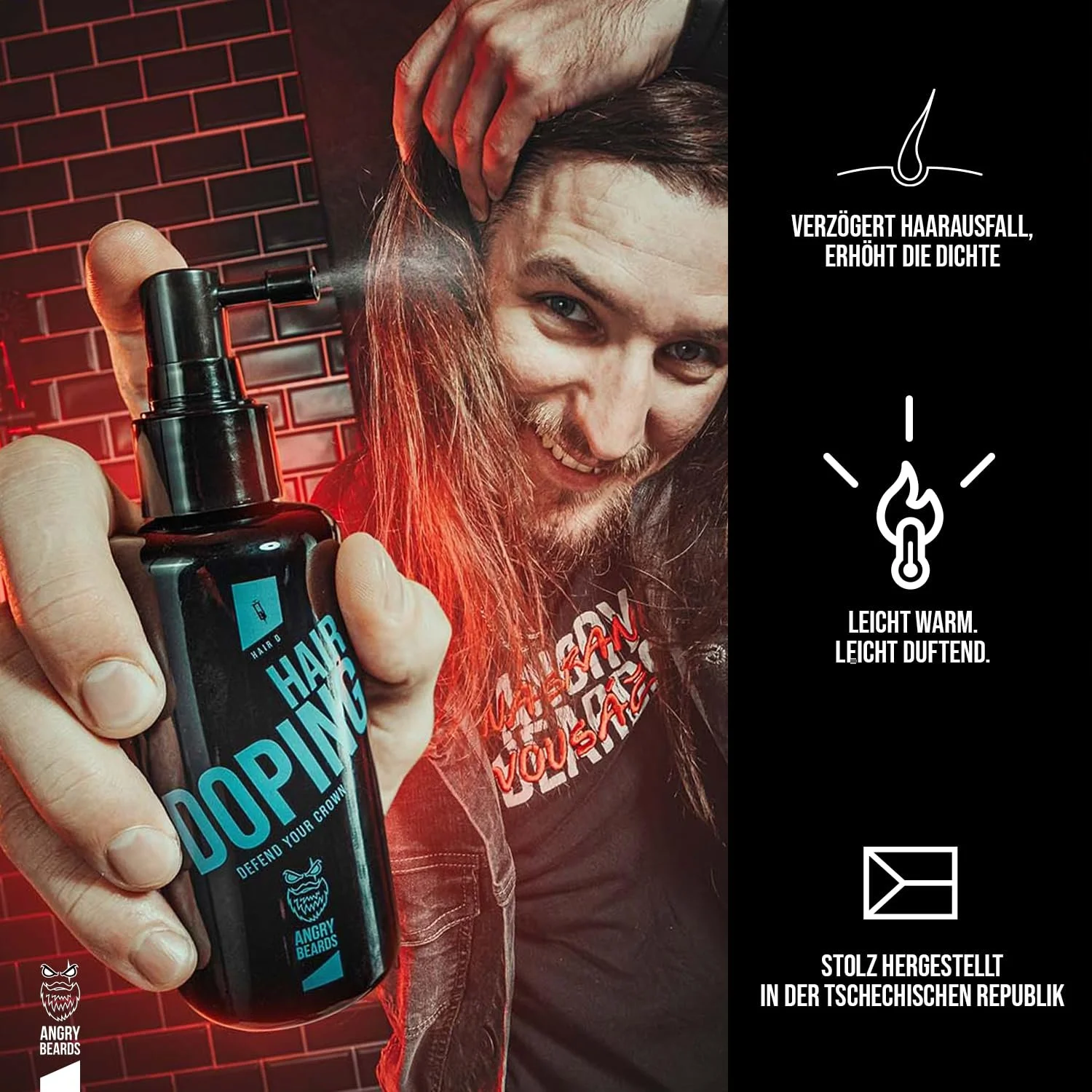 Сироватка для росту волосся Angry Beards Hair Doping Біотин, Кофеїн та Натуральні Олії 100 мл, фото №6