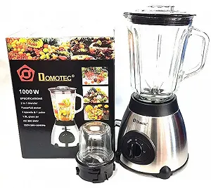 Купить Блендер стационарный с чашей 1.5л кофемолка 2в1 DOMOTEC 6609 MS три скорости 1000 Вт Серебристый AVK - Фото 1 Блендер стационарный с чашей 1.5л кофемолка 2в1 DOMOTEC 6609 MS три скорости 1000 Вт Серебристый AVK - Фото 1