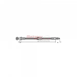 Гальмівний шланг METZGER 4110038 для MAZDA, передня вісь зліва, передня вісь справа - Фото 1