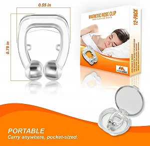 Магнитные клипсы против храпа, многоразовые, эффективные против храпа, 12 штук synthetic.ua - Фото 1
