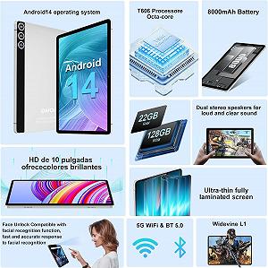 Планшет 10.1" Dmoao D5 6+16/128Gb 8 ядер Android 14 8000mAh Black synthetic.ua - Фото 1