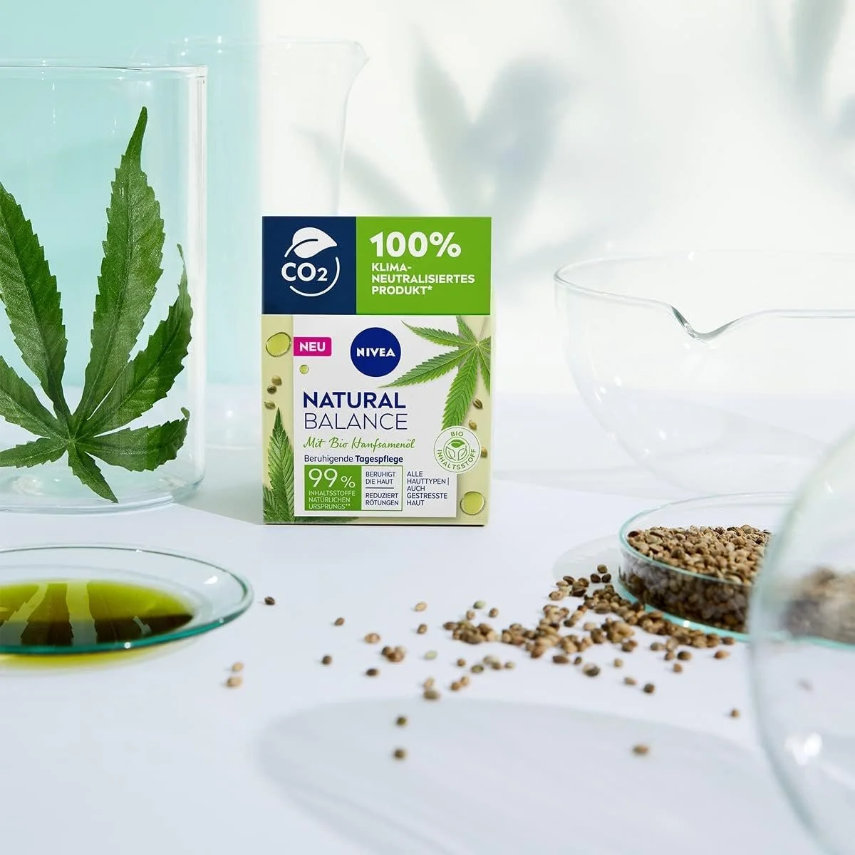 Крем Nivea Natural Balanc Organic Hemp Seed Oil Beruhi Tagesp 50 мл, фото №5