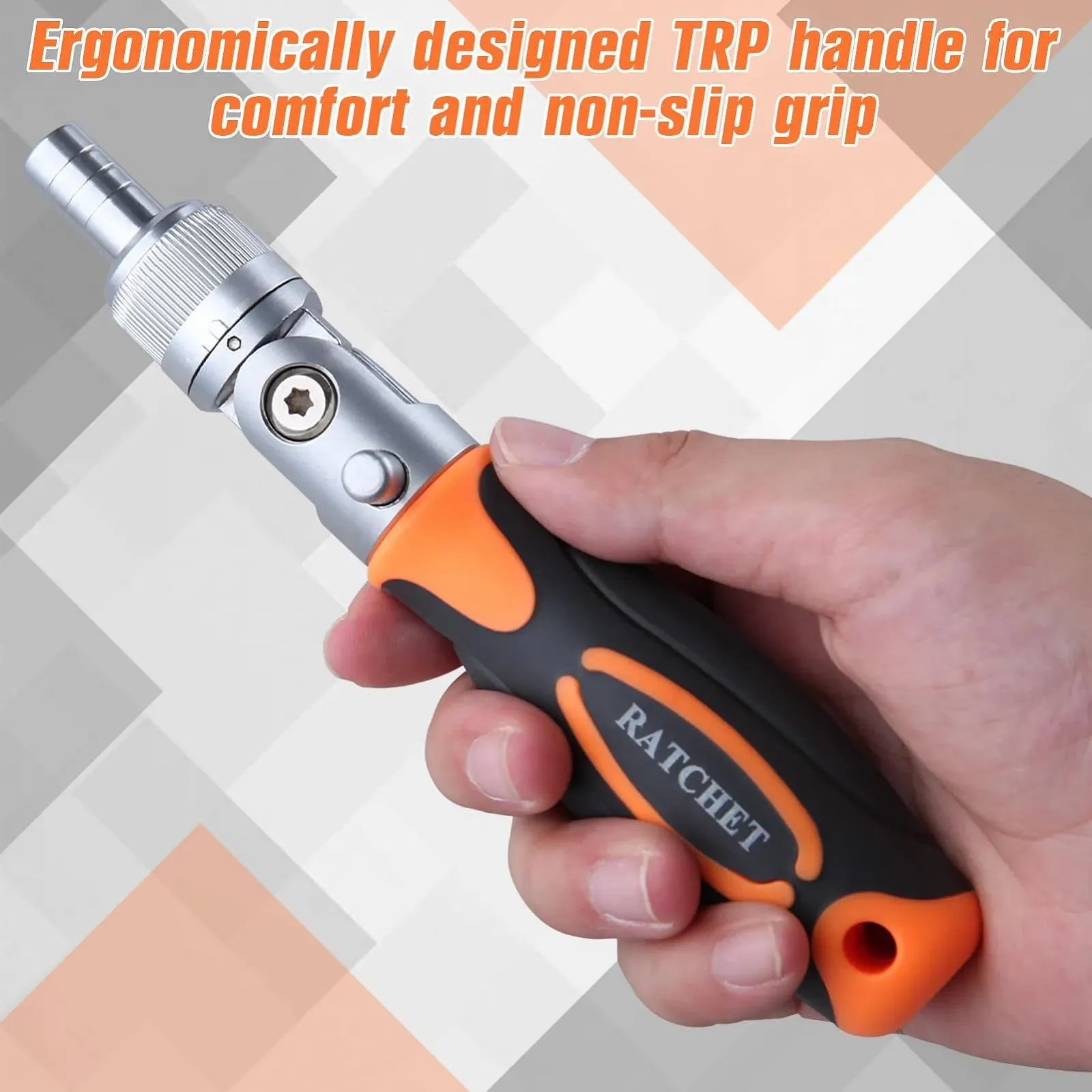 Набір реверсивних викруток та торцевих головок 68 в 1 магнітний у кейсі, фото №7