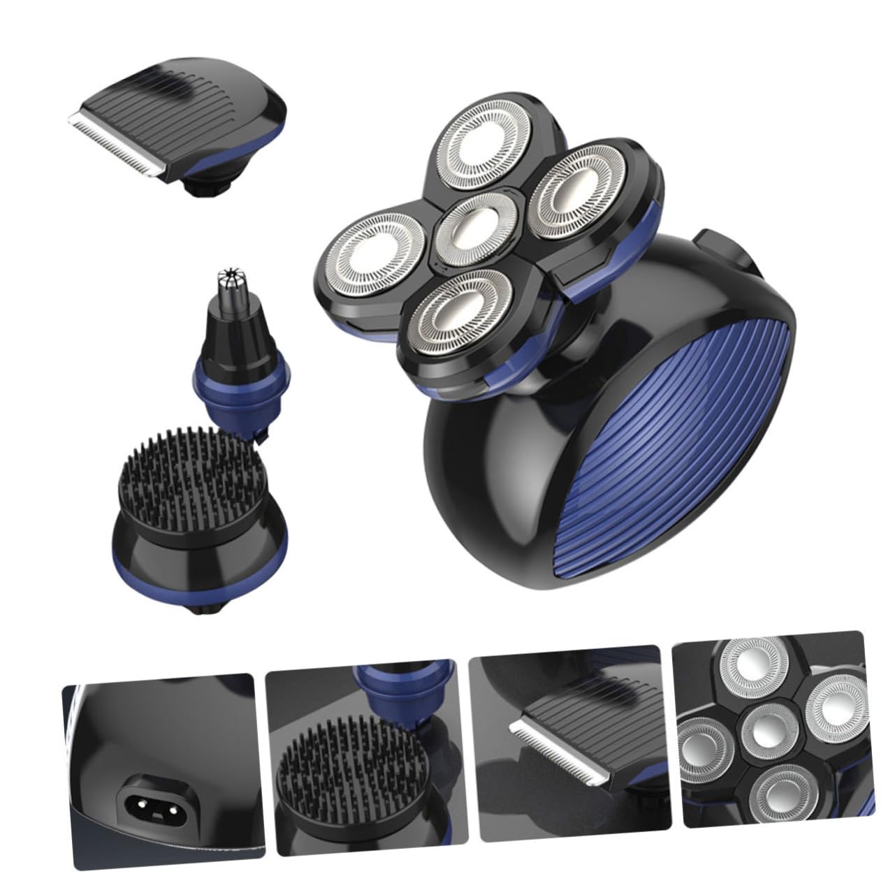 Машина Beavorty для гоління голови з олійною насадкою Мужской тример USB для бороди та голови Набір з 3, фото №3