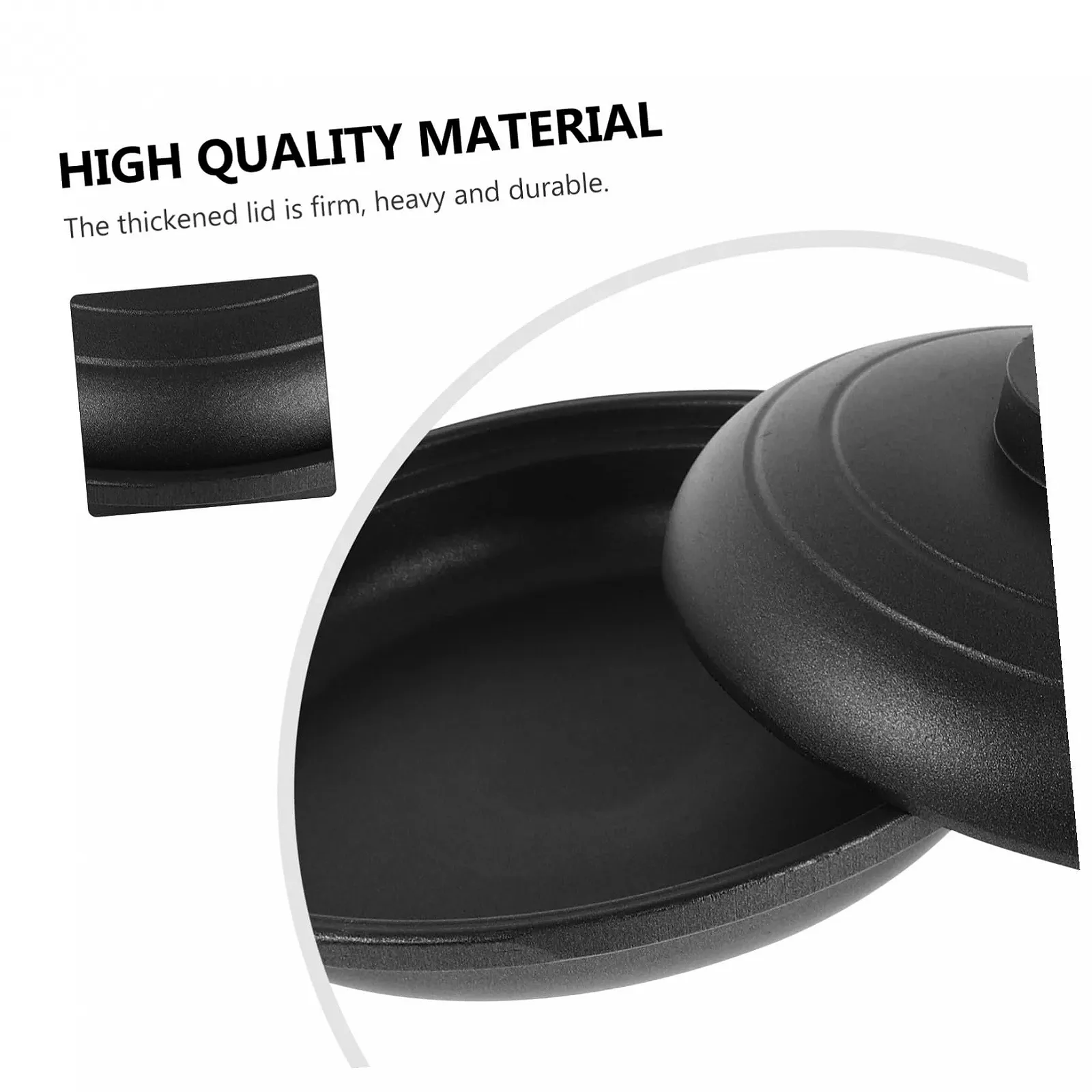 Кастрюля керамическая с антипригарным покрытием термостойкая для индукционных плит и открытого огня с двойной ручкой, фото №3