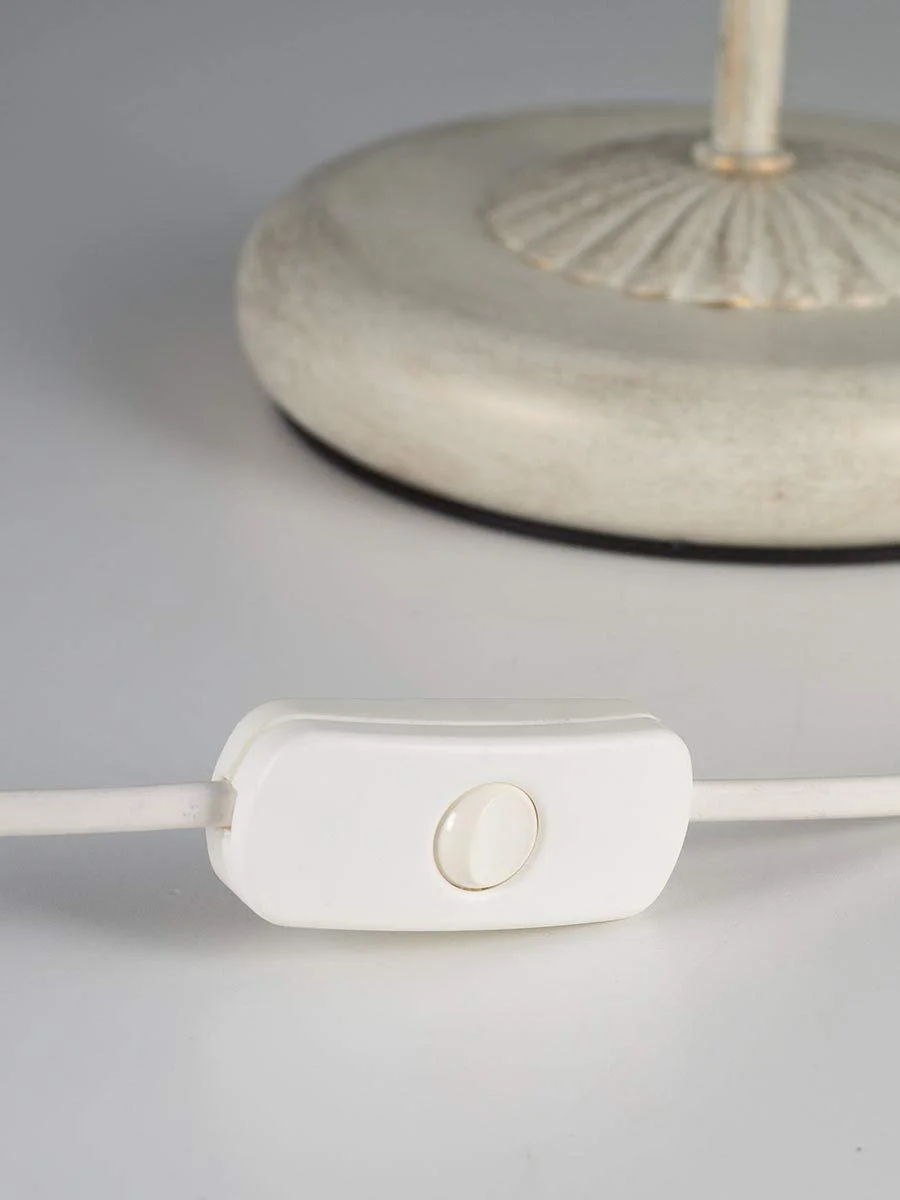 Настільна лампа Ceramic 4071414 Antique White Beige Brown Painted Handmade 1 x E27, фото №6