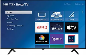 Телевізор 55" METZ Blue Roku TV / 4K UHD / 60 Гц / LED / Roku TV / Wi-Fi / Bluetooth / T2 synthetic.ua - Фото 1