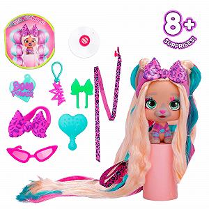 Фігурка VIP PETS Bow Power Kim S6 з довгим волоссям для стилізації та декорування synthetic.ua - Фото 1