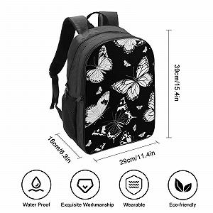 Школьный рюкзак MXRMXR Butterfly для девочек и мальчиков, эргономичный дизайн, кампусный рюкзак для подростков, модный, 40x28x16 см synthetic.ua - Фото 1