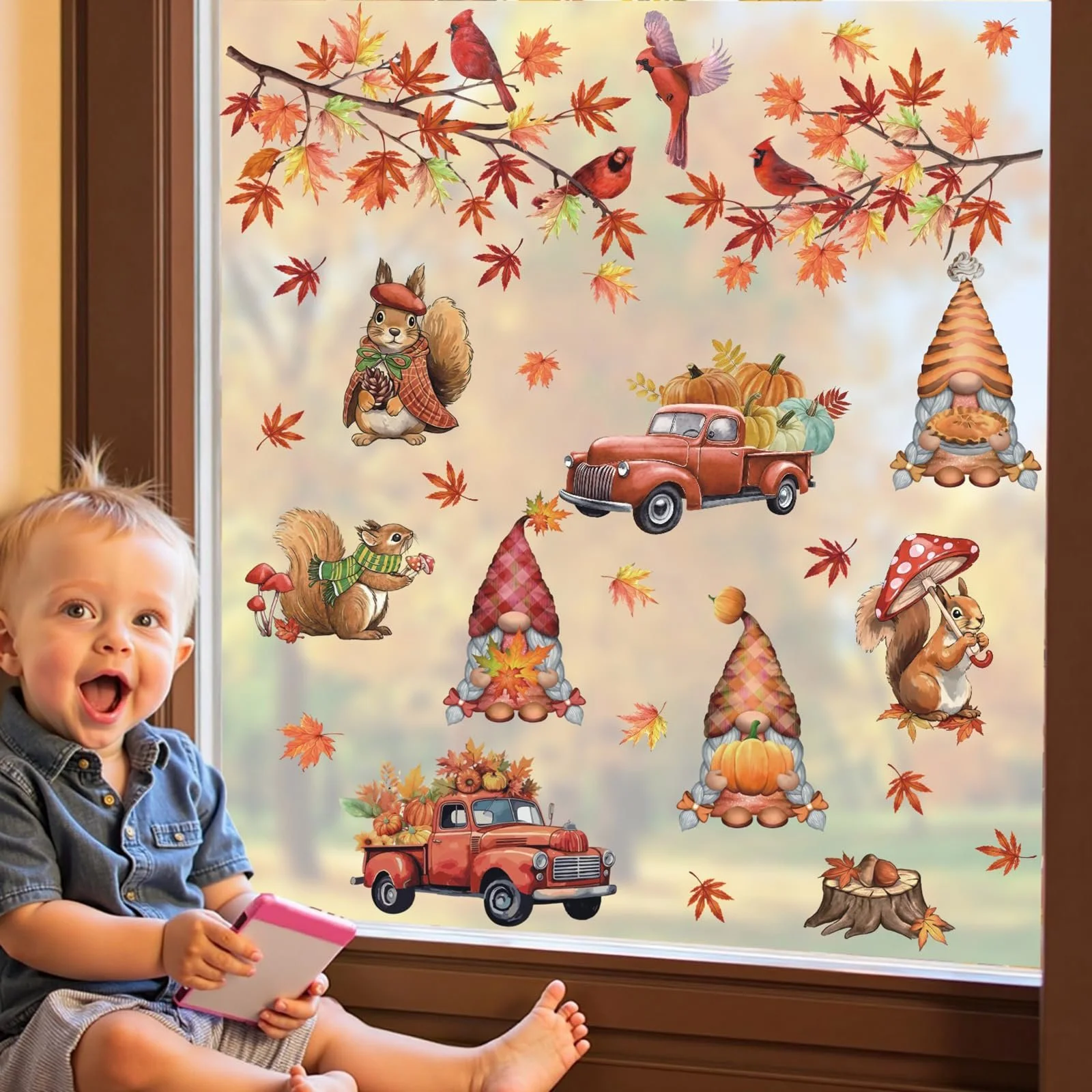 Наклейка на вікно TOARTI Осінь Гарбуз, фото №4