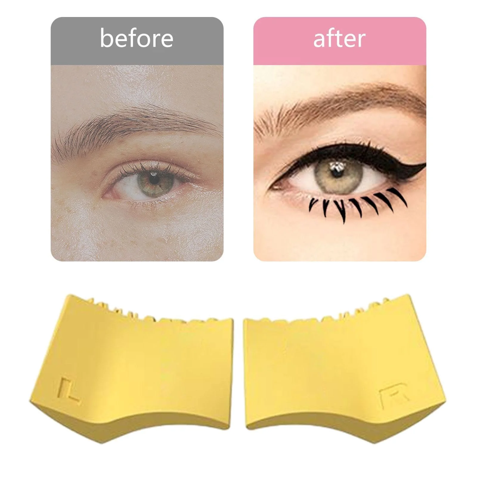 Штамп для вій 2-в-1 Жовтий (2 шт.), фото №3 Штамп для вій 2-в-1 Жовтий (2 шт.), фото №3