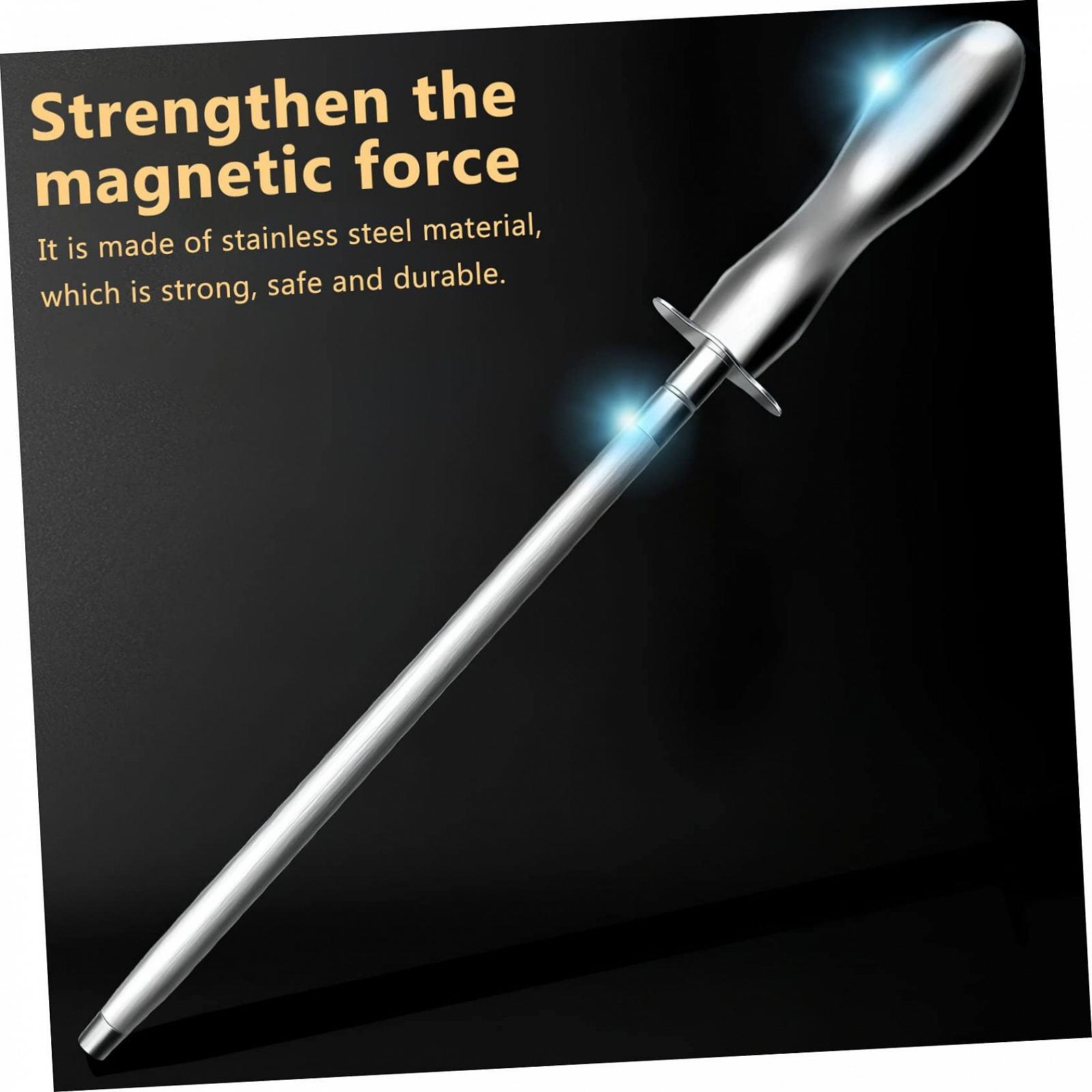 Мусат OUNONA для заточки ножей ручной из нержавеющей стали для кухонных ножей бытовой и профессиональный, фото №3