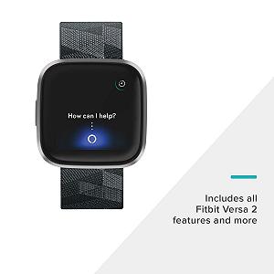 Смарт-годинник Fitbit Versa 2 Special Edition Сірий димчастий / Оливковий synthetic.ua - Фото 1