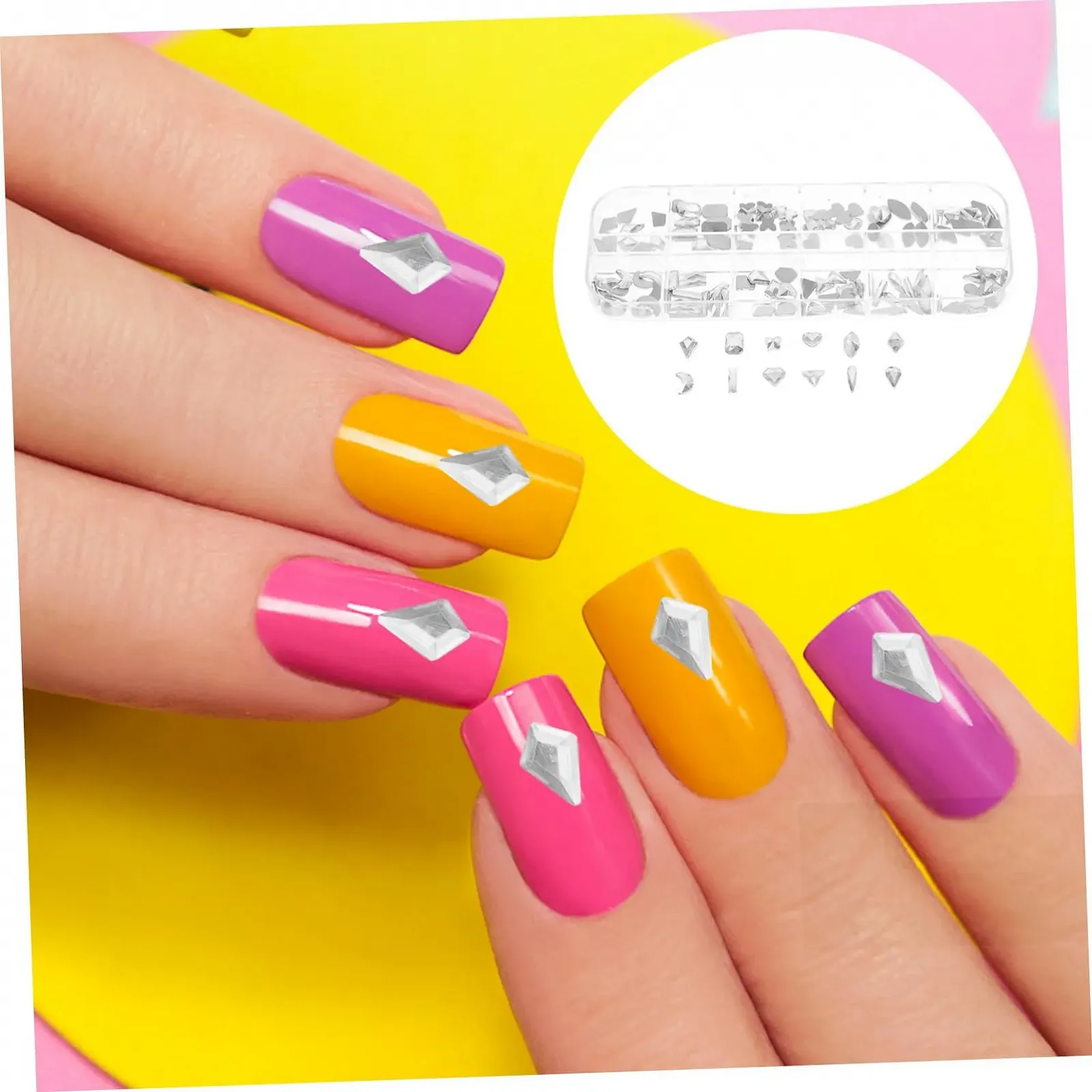 Стразы Healeved Для ногтей Прозрачные Стразы Ювелирные изделия для рукоделия Стразы для украшения ногтей Подвески для ногтей Стразовый клей для ногтей в больших количествах, фото №5