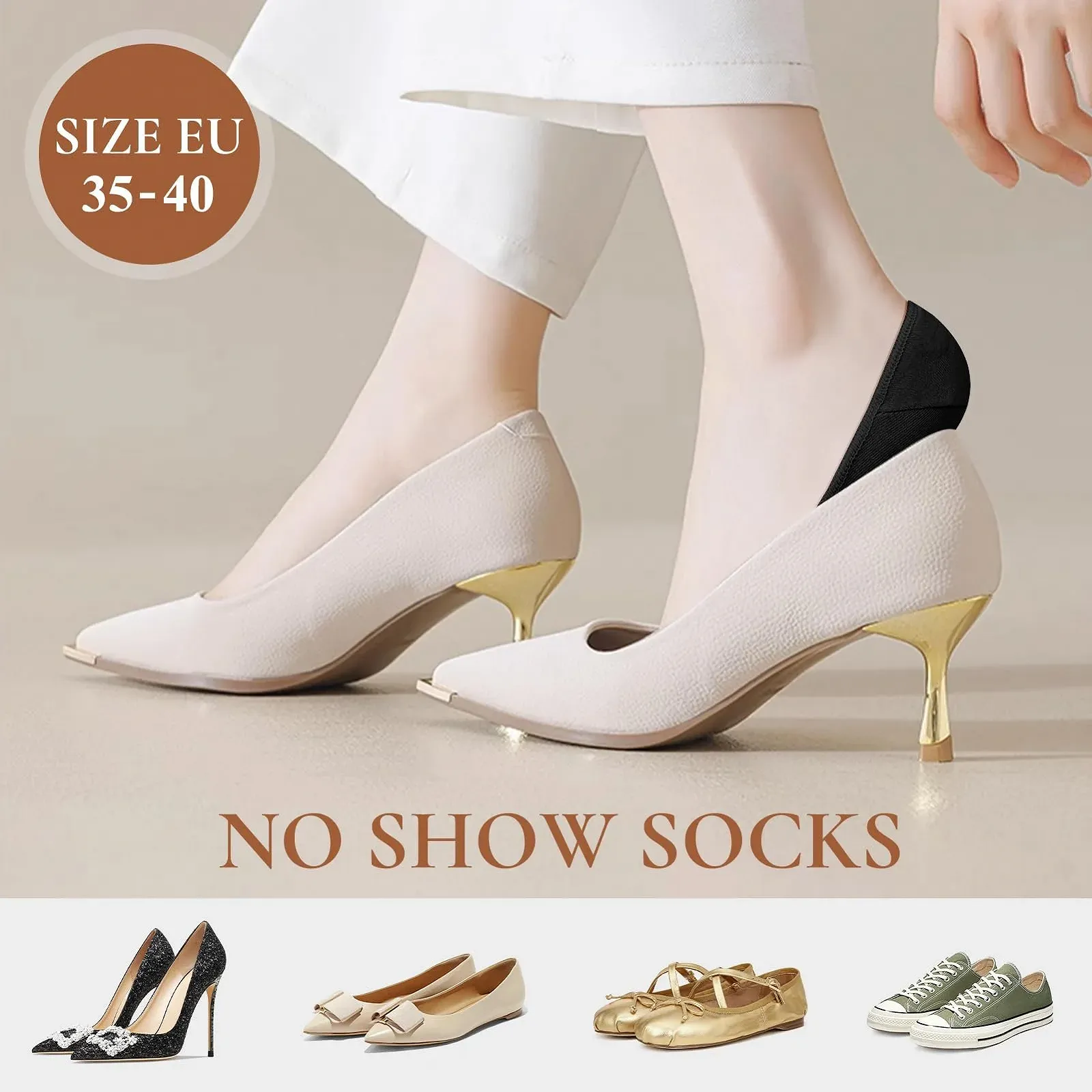 Женские носки-невидимки (8 пар), фото №5