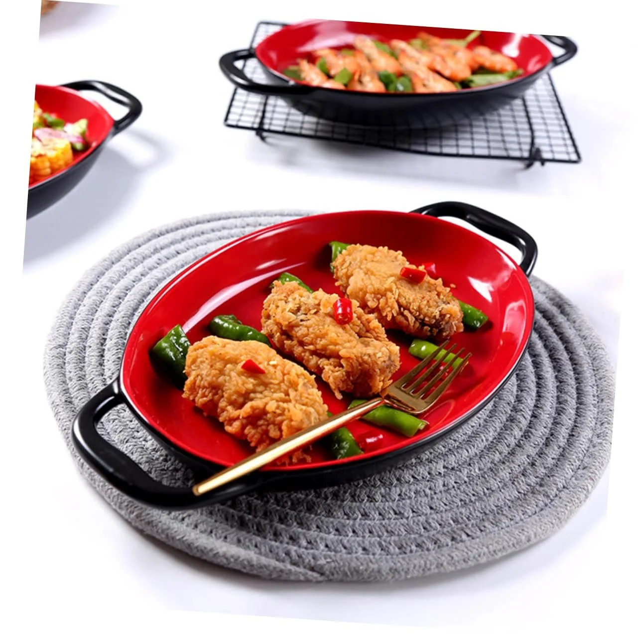 Форма для запекания Ceramic с ручками антипригарная термостойкая, фото №8