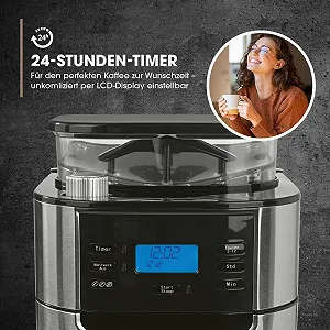 Фильтровальная Кофемашина Barista Со Встроенной Кофемолкой, до 12 чашек кофе, для кофейных зерен и молотого кофе synthetic.ua - Фото 1