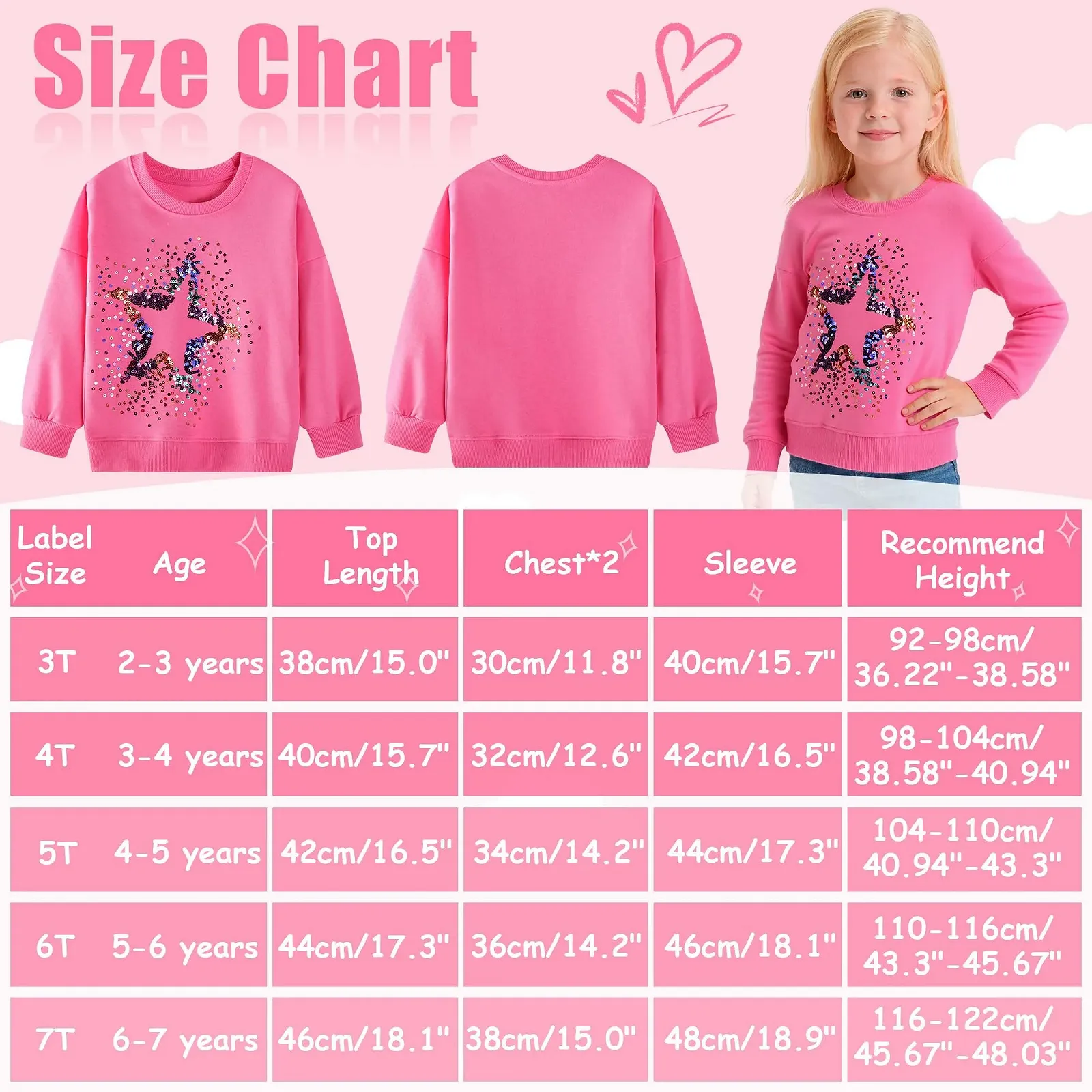 Джемпер JinBei для девочек, детский пуловер, хлопковый топ, повседневный джемпер, рубашка с длинными рукавами для малышей, теплая одежда, размер 92-122, фото №6