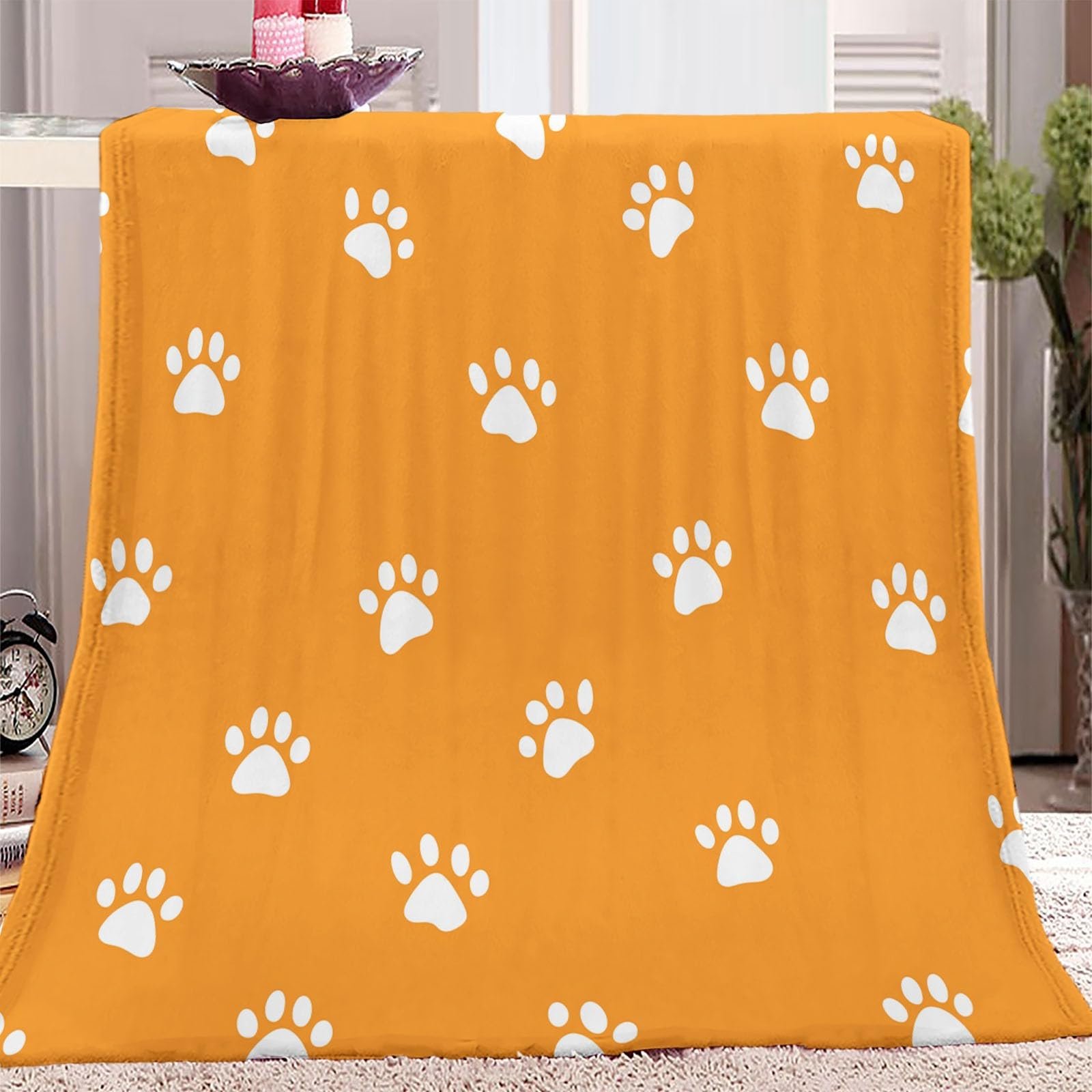 Плед Fluffy М'який, Плед з милим принтом лапки з високоякісного фланелевого матеріалу, фото №1 Плед Fluffy М'який, Плед з милим принтом лапки з високоякісного фланелевого матеріалу, фото №1