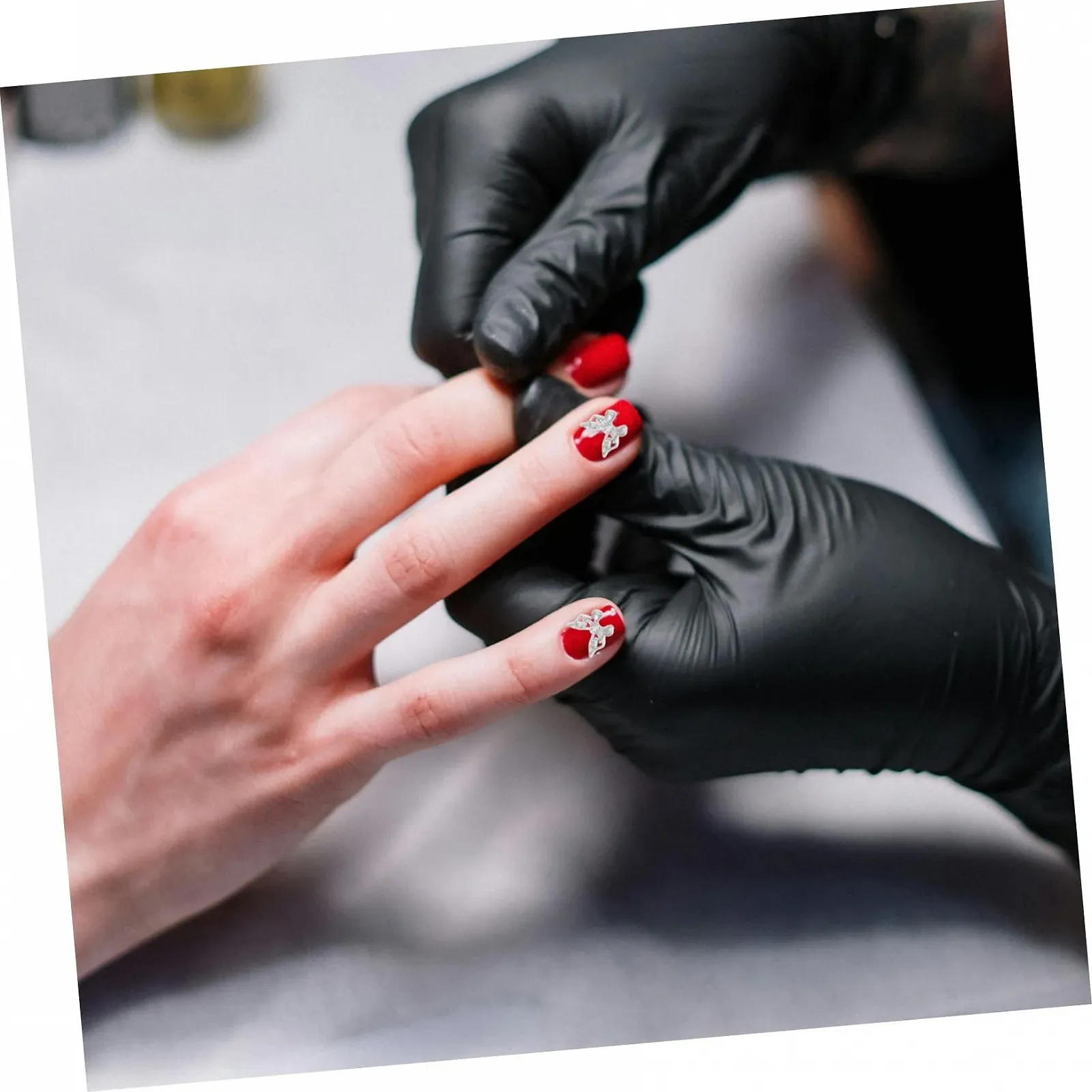 Підвіски для нігтів Метелики 3D Сріблястий, фото №6