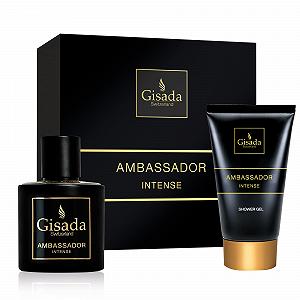 Gisada Ambassador Intense Набор Парфюмерная вода 50 мл и Гель для душа 100 мл Пряный, Свежий Мужской Аромат - Фото 1