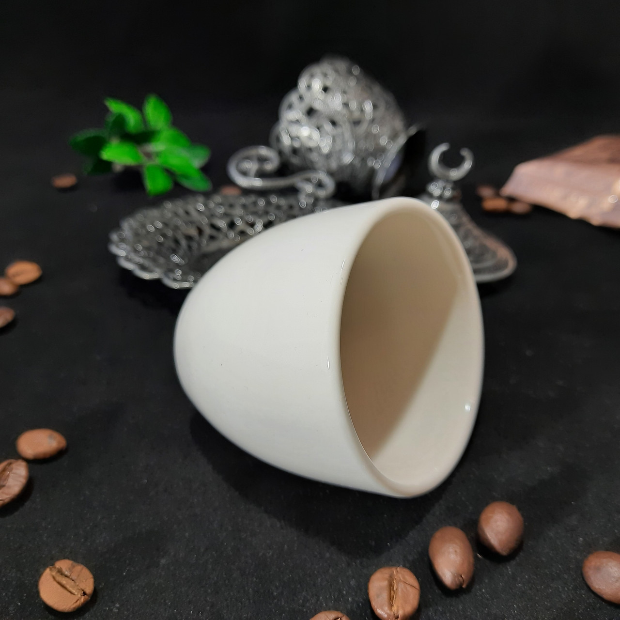 Турецкая чашка Демитас Acar с блюдцем 100 мл Темное серебро, фото №5 Турецкая чашка Демитас Acar с блюдцем 100 мл Темное серебро, фото №5