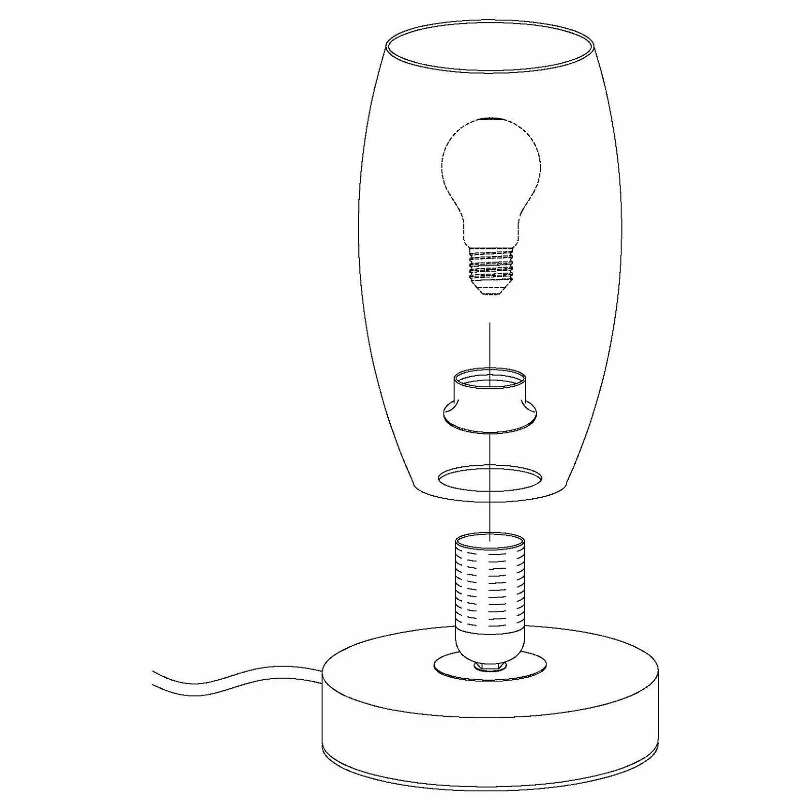 Настільна лампа EGLO Batista 3 Сріблястий/Білий (E27), фото №7