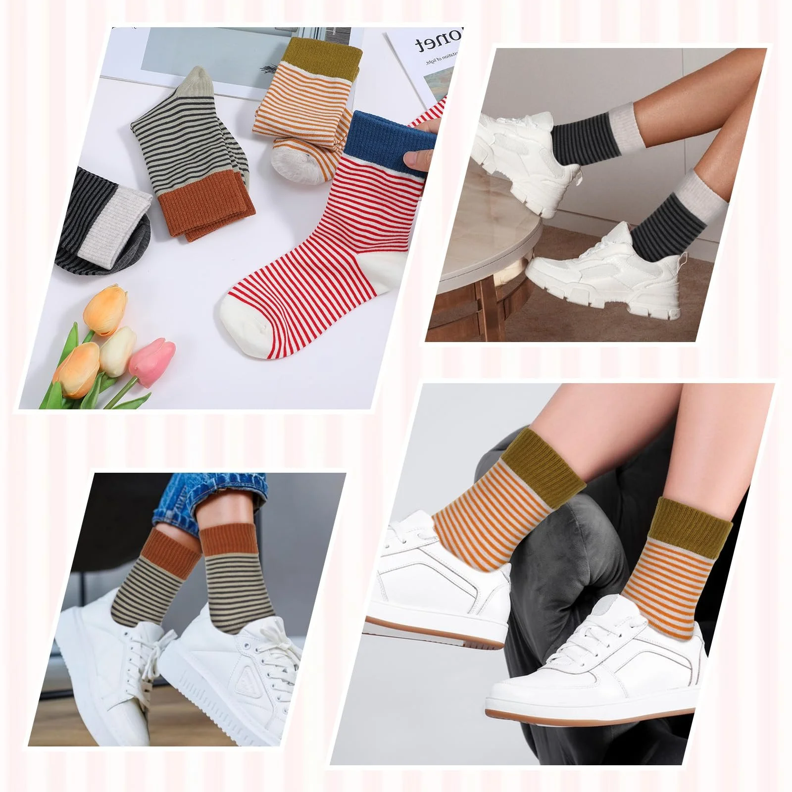 Шкарпетки Ouligay, 4 пари, бавовняні, фото №4 Шкарпетки Ouligay, 4 пари, бавовняні, фото №4