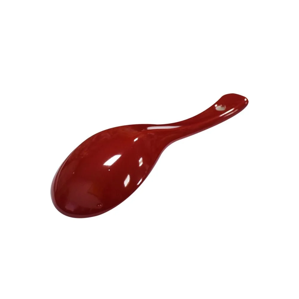Ложка суповая Фарфор Темно-красный, 6 штук, фото №4