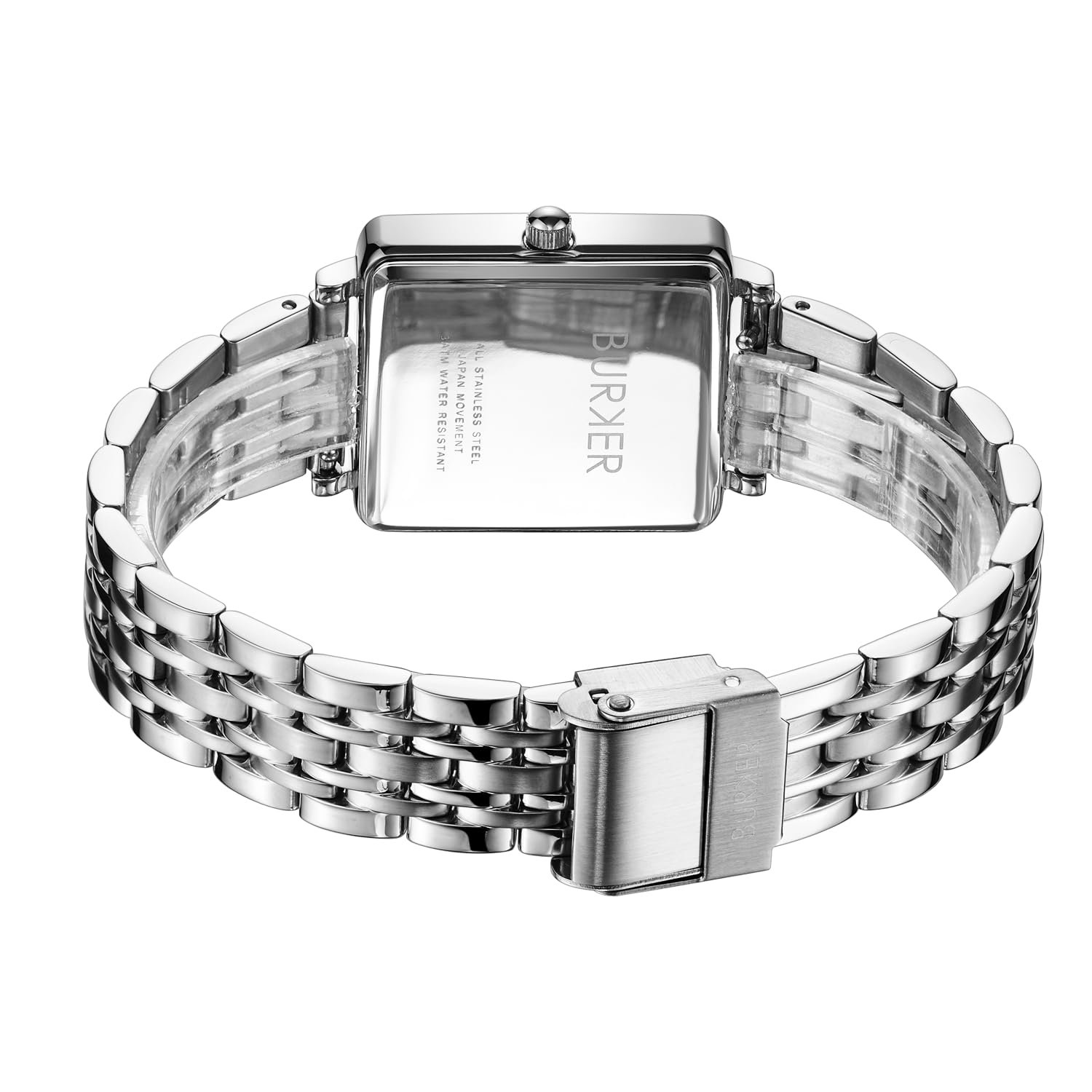 Женские часы BURKER Daisy Квадратные женские часы Браслет-звеньевой Нержавеющая сталь Аналоговый Кварцевый 3 ATM Водонепроницаемый - 28 мм - Серебряный, фото №3 Женские часы BURKER Daisy Квадратные женские часы Браслет-звеньевой Нержавеющая сталь Аналоговый Кварцевый 3 ATM Водонепроницаемый - 28 мм - Серебряный, фото №3