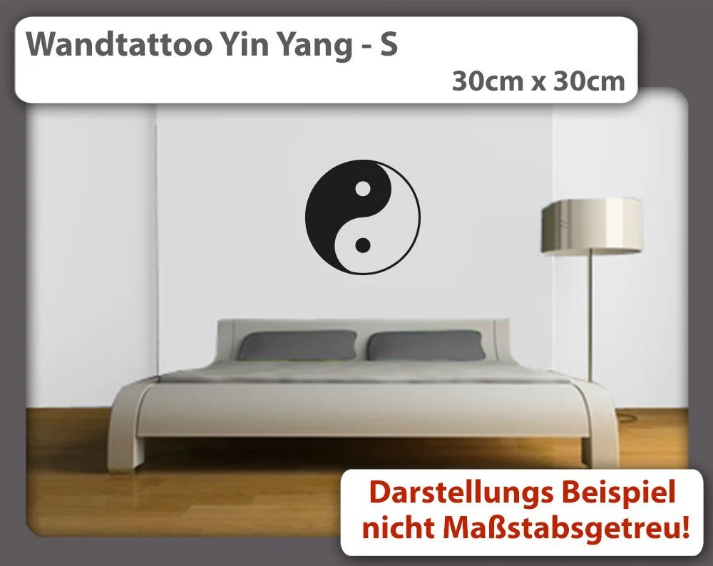 Наклейка на стіну Yin Yang 30 x 30 см 23 кольори, фото №2 Наклейка на стіну Yin Yang 30 x 30 см 23 кольори, фото №2