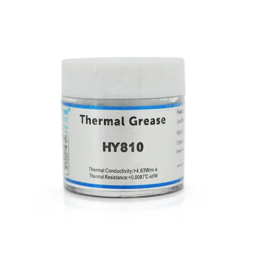 Паста термопровідна HY-810 10g банку Grey 4,63W / m-K <0.0087  C-in² W 30 280 OEM Q38, фото №1