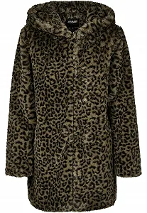 Пальто Urban Classics Leo Teddy с анималистическим принтом - Фото 1